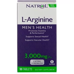 Natrol L-Arginine 3000mg - 90 tabletek - Witaminy i minerały dla sportowców - miniaturka - grafika 1