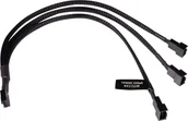 Rozgałęźniki - Alphacool Alphacool Y-Splitter 4-Pin auf 3x 4-Pin PWM 30cm - schwarz - miniaturka - grafika 1