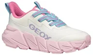 Buty dla dziewczynek - Geox J Flexyper Fast Girl Sneakersy dziewczęce, Biały, różowy, 31 EU - miniaturka - grafika 1