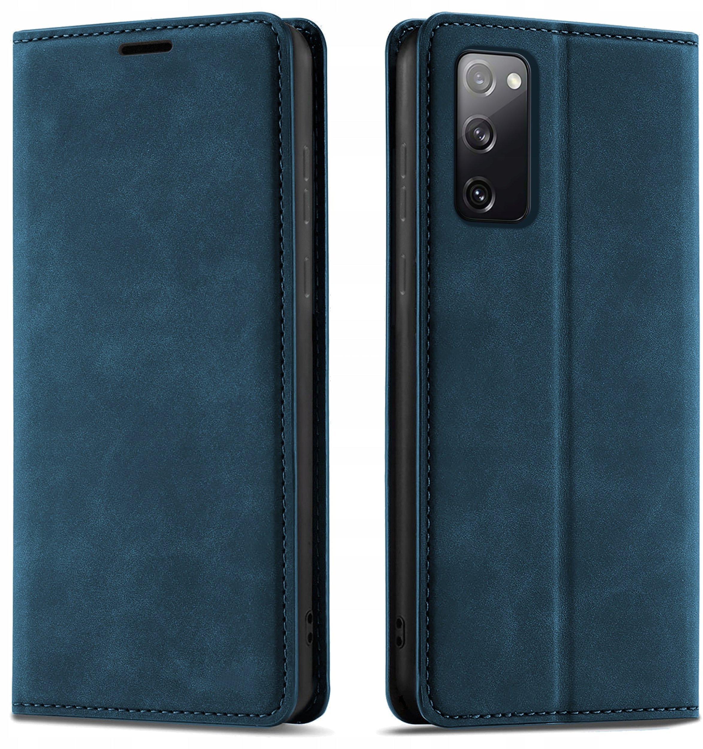 krainaGSM Etui Z Klapką Do Samsung S20 Fe Zamykane Magnetyczne Skórzane + Szkło 9H