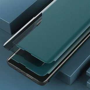 Eco Leather View Case elegancki futerał etui z klapką i funkcją podstawki Samsung Galaxy S21+ 5G (S21 Plus 5G) pomarańczowy - Etui i futerały do telefonów - miniaturka - grafika 3