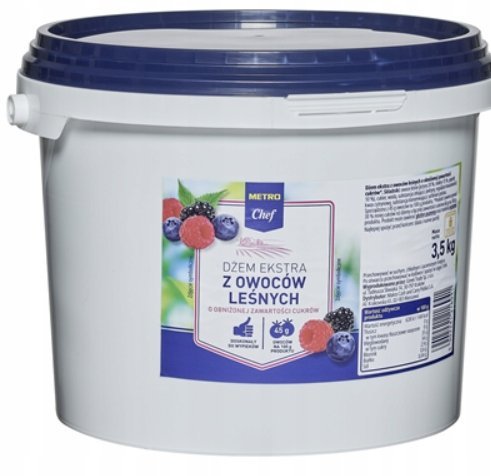 METRO Chef Dżem ekstra owoce leśne o obniżonej zawartości cukrów 3,5 kg