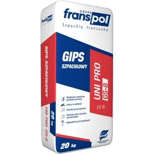 Gips szpachlowy UNI PRO GS-8 20 kg Franspol - Gipsy i gładzie gipsowe - miniaturka - grafika 1