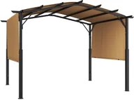 Kratki i pergole - Pergola ogrodowa 3.05x3.05 m metalowa z markizą rozkładana taras ogród - miniaturka - grafika 1