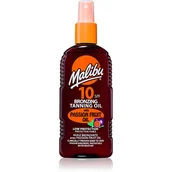 Balsamy i kremy do opalania - Malibu Bronzing Tanning Oil Passion Fruit Oil SPF10 preparat do opalania ciała 200 ml dla kobiet - miniaturka - grafika 1