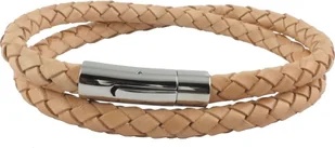 König Design skórzany naszyjnik skórzany pasek skórzana bransoletka 7 mm męski naszyjnik 17 cm - 100 cm pleciony, długość:75 centymetrów, kolor:Naturalny - Naszyjniki męskie - miniaturka - grafika 1