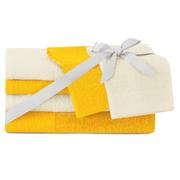 Ręczniki - AmeliaHome, Ręcznik Flos żółty 2*30x50+2*50x90+2*70x130 cm - miniaturka - grafika 1