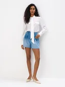 Spodenki damskie - Mohito - Jeansowe szorty - niebieski - miniaturka - grafika 1