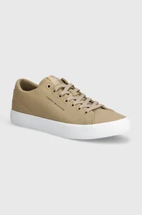 Tommy Hilfiger tenisówki TH HI VULC LOW CANVAS męskie kolor beżowy FM0FM04882 - Trampki męskie - miniaturka - grafika 1