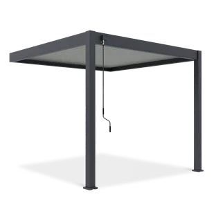 Przyścienna pergola ELEGANCE WALL 3x3 Anthracite/Light Grey - Gutroof - Kratki i pergole - miniaturka - grafika 1