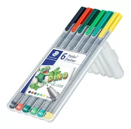 Przybory szkolne - Staedtler Cienkopis  Triplus Dino 6 Kolorów W Etui - miniaturka - grafika 1