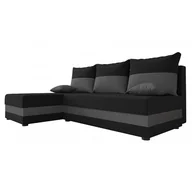 Narożniki - Kanapa Narożna Czarny Z Funkcją Spania + Szary W2-L72 - miniaturka - grafika 1