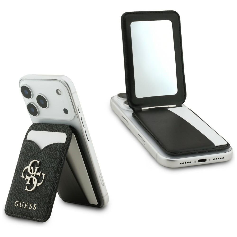 Portfel z lusterkiem Guess 4G Stand & Mirror Magsafe czarny