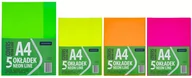 Szkolne artykuły papiernicze - Okładka A4 Neon Line 5szt Astra - miniaturka - grafika 1