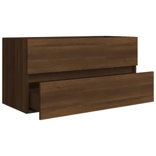 Lumarko Szafka pod umywalkę, brązowy dąb, 90x38,5x45 cm - Szafki łazienkowe - miniaturka - grafika 7