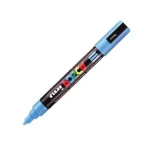 Posca 182553  marker PC-5 m, okrągła końcówka, 1.8  2.5 MM, błękitna, 12-Pack 152694000 - Kredki, ołówki, pastele i pisaki - miniaturka - grafika 2