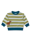 Bluzy i sweterki niemowlęce - Sense Organics Bluza "Siam" w kolorze oliwkowo-niebieskim - miniaturka - grafika 1