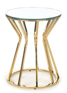 Okrągły stolik kawowy glamour z lustrzanym blatem R4-P10 - Ławy i stoliki kawowe Okrągły stolik kawowy glamour z lustrzanym blatem R4-P10 - Ławy i stoliki kawowe - miniaturka - grafika 1