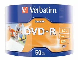Verbatim DVD-R 4.7GB x16 cakebox 50szt Inkjet Printable - Nośniki danych - miniaturka - grafika 1