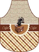 Fartuchy i rękawice kuchenne - Darymex Fartuszek kuchenny 50x70 Kawa F56 - miniaturka - grafika 1