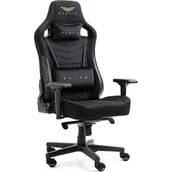 Fotele gamingowe - Fotel GAMVIS Elite 2.0 Pro XXL Czarny (złote elementy) - miniaturka - grafika 1