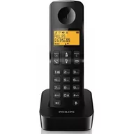 Telefony stacjonarne - Telefon bezprzewodowy PHILPIS D2601 Czarny - miniaturka - grafika 1