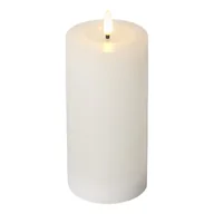 Świece - Świeca LED woskowa filarowa FLAMME FLOW biała 17,5cm 1500h - miniaturka - grafika 1