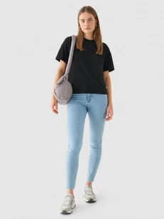 Damskie jeansy skinny Outhorn OTHWAW24TJNSF002 - niebieskie - Spodnie damskie - miniaturka - grafika 1