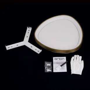 ORION Lampa sufitowa LED Charlie, Ø 45 cm, opalowa biel, kolor antyczny mosiądz - Lampy sufitowe - miniaturka - grafika 5