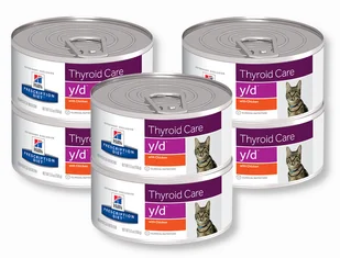 Hills PD Prescription Diet Feline y/d 6 x 156g - puszka - Mokra karma dla kotów - miniaturka - grafika 1