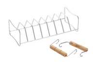 Akcesoria do grilla - GRILLMEISTER Grill do kurczaka / Stojak na żeberka i pieczenie / Prasa do burgerów / Zestaw do marynowania / Pokrywa do burgerów (Uchwyt na żeberka) - miniaturka - grafika 1