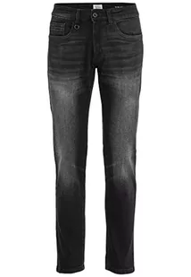 camel active Męskie spodnie jeansowe Slim Fit Madison Stretch, Czarny (asfalt – 88), 30W / 34L - Spodenki męskie - miniaturka - grafika 1