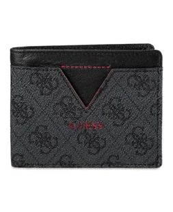 Guess Męski portfel Saffiano Slimfold, czarny, jeden rozmiar, Saffiano Slimfold Wallet - Portfele - miniaturka - grafika 1