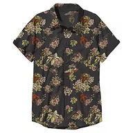 Koszule męskie - Star Wars Męska koszula Fett Floral Woven Shirt z kołnierzem button-down, czarna, mała, czarny, S - miniaturka - grafika 1