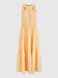 Sukienki - Sukienka letnia Valentine 17123996 Pomarańczowy Regular Fit - Pieces - grafika 1