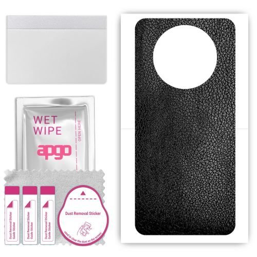 folia naklejka skórka strukturalna na TYŁ do ZTE Nubia NX302J - Skóra Czarna - apgo SKINS