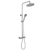 Zestawy prysznicowe - Rea Zestaw Natryskowy z Termostatem REA VINCENT Nikiel Szczotkowany - miniaturka - grafika 1