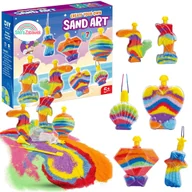 Masy plastyczne - ZESTAW KREATYWNY MAGICZNY Piasek ŚWIECĄCY DIY Piaskowe Ozdoby dla Dzieci - miniaturka - grafika 1