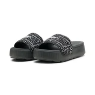 Klapki i japonki damskie - Damskie Klapki PUMA KARMEN SLIDE WNS I AM THE DRAMA 39540102 – Szary - miniaturka - grafika 1