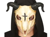 Halloween - Maska Czaszka z Rogami na Halloween - 1 szt. - miniaturka - grafika 1