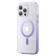 Etui i futerały do telefonów - Kingxbar PQY Ice Crystal Series magnetyczne etui iPhone 14 Plus MagSafe fioletowe - miniaturka - grafika 1