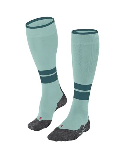 FALKE Kobiety Skarpety do wędrówek TK Compression W Kh wełna materiał funkcyjny kompresyjne 1 Para, Zielony Mint 7630, 35-38