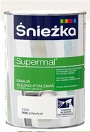 Farby wewnętrzne - Emalia Olejno-Ftalowa Supermal Biały Półpołysk 0.8L  Śnieżka - miniaturka - grafika 1
