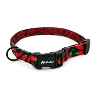 Szelki dla psów - Obroża dla Psa Regulowana Red Hot Chili, 2 cm, dla mniejszych psów i szczeniaków czarne okucia-M 28-40 cm - miniaturka - grafika 1