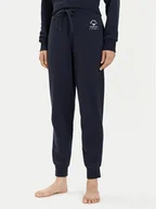 Spodnie sportowe damskie - Emporio Armani Underwear Spodnie dresowe 164842 4R276 00135 Granatowy Relaxed Fit - miniaturka - grafika 1