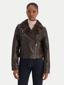 Kurtki damskie - Vero Moda Kurtka z imitacji skóry Hailey 10250405 Brązowy Regular Fit - miniaturka - grafika 1