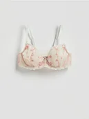 Biustonosze - Reserved - Miękki biustonosz z fiszbinami - beżowy - miniaturka - grafika 1