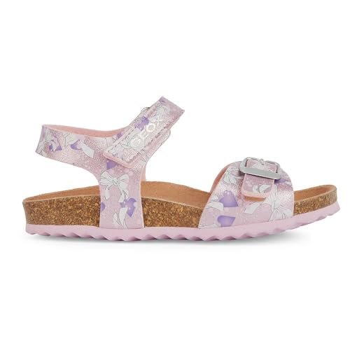 Geox J Adriel Girl C Sandały dziewczęce, Różowy liliowy, 27 EU