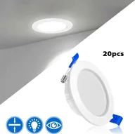 Lampy sufitowe - UISEBRT 20 X 5W LED spot reflektor wpuszczany zestaw reflektorów wpuszczanych lampa sufitowa Ultraslim reflektor 230V chłodny biały IP21 - miniaturka - grafika 1