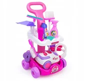 Zabawy w naśladowanie dorosłych - Wózek Do Sprzątania Dla Dzieci Odkurzacz Akcesoria - miniaturka - grafika 1